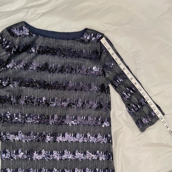 ✨Blue Sequin and Silver Thread Shimmering Dress✨ - Picture 8 of 12